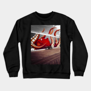 Red Octopus Coney Island Brooklyn NYC Crewneck Sweatshirt